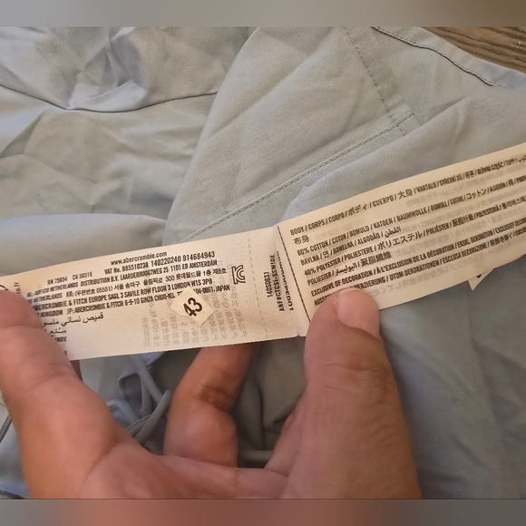 Abercrombie & Fitch Tie Front Long Sleeves Shirt Size Small In Blue - Picture 5 of 12